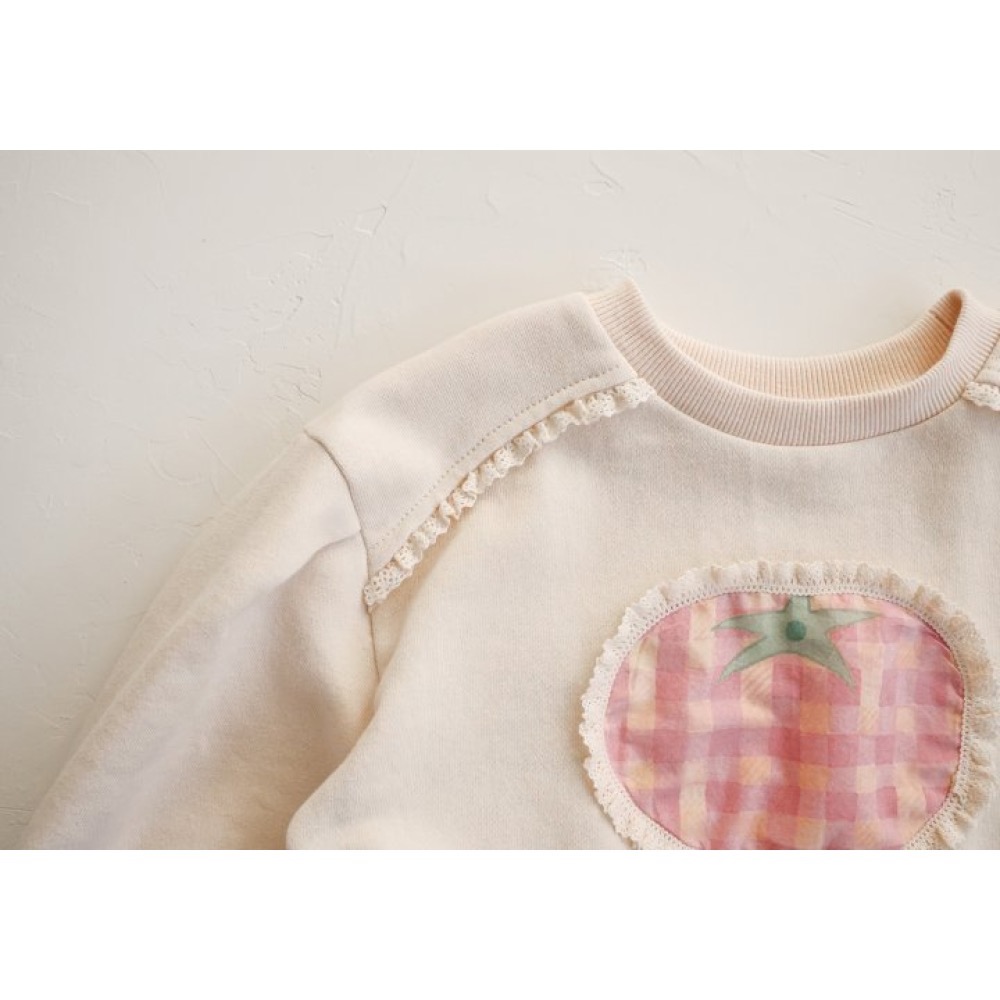 Flo 春季格子蕃茄大學T-細節圖8