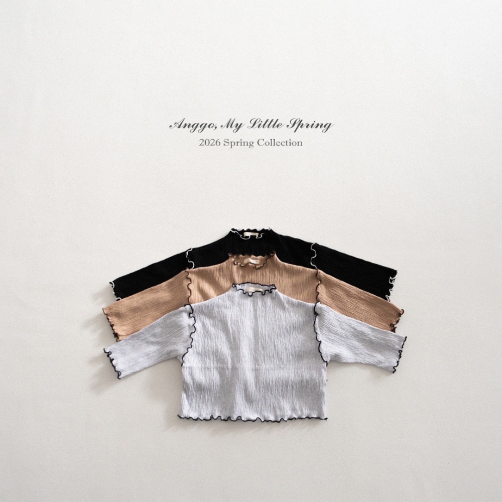 Anggo 春季木耳邊皺摺上衣-細節圖2