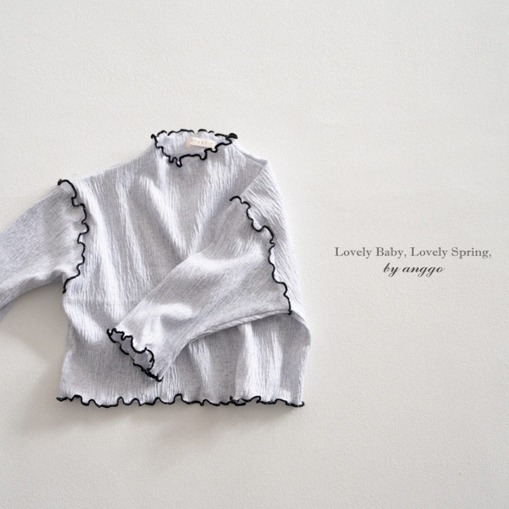 Anggo 春季木耳邊皺摺上衣-細節圖6
