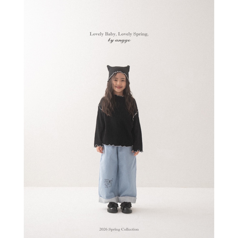 Anggo 春季木耳邊皺摺上衣-細節圖7