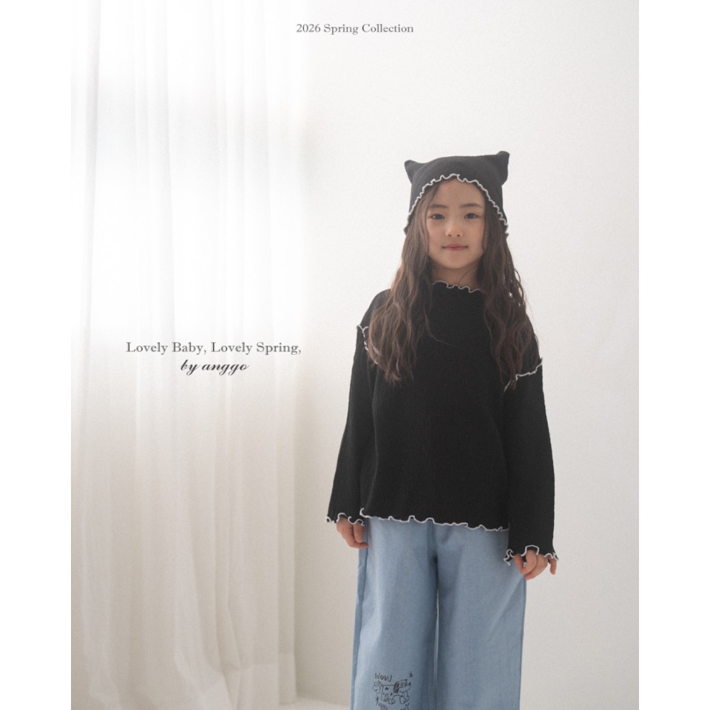 Anggo 春季木耳邊皺摺上衣-細節圖9