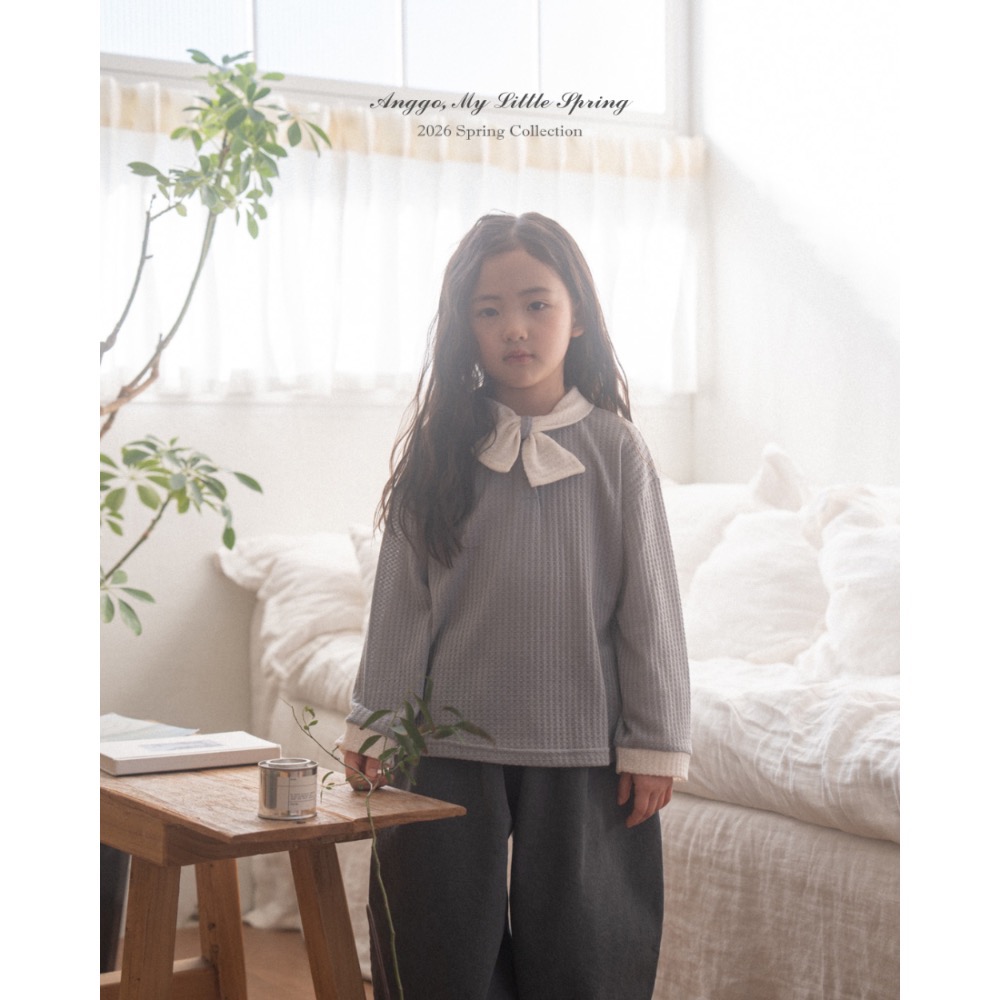 Anggo 春季立體壓紋童軍領上衣-細節圖2