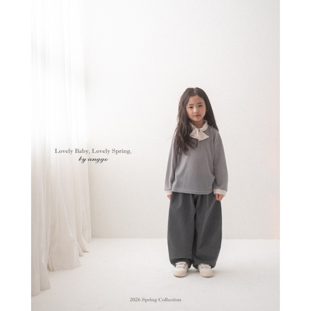 Anggo 春季立體壓紋童軍領上衣-細節圖3