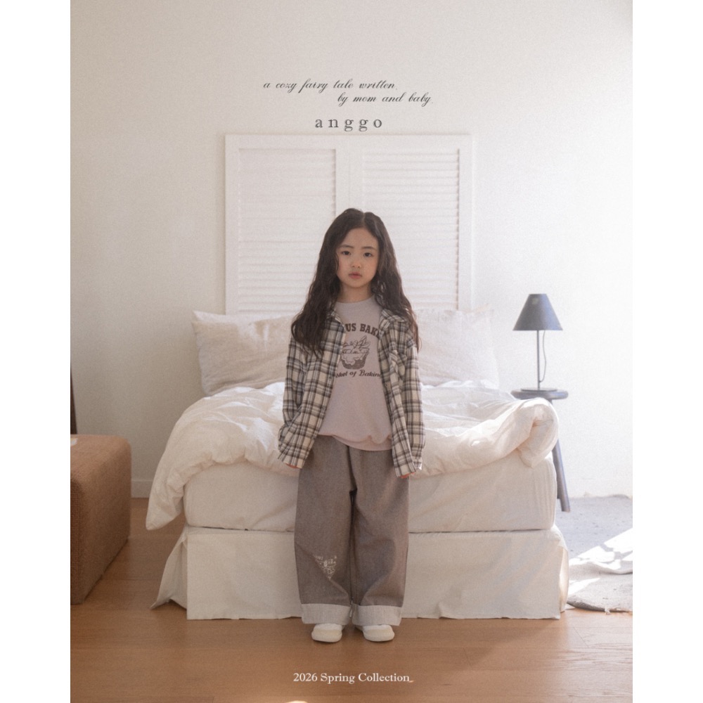 Anggo春季線條小狗反折牛仔褲-細節圖7