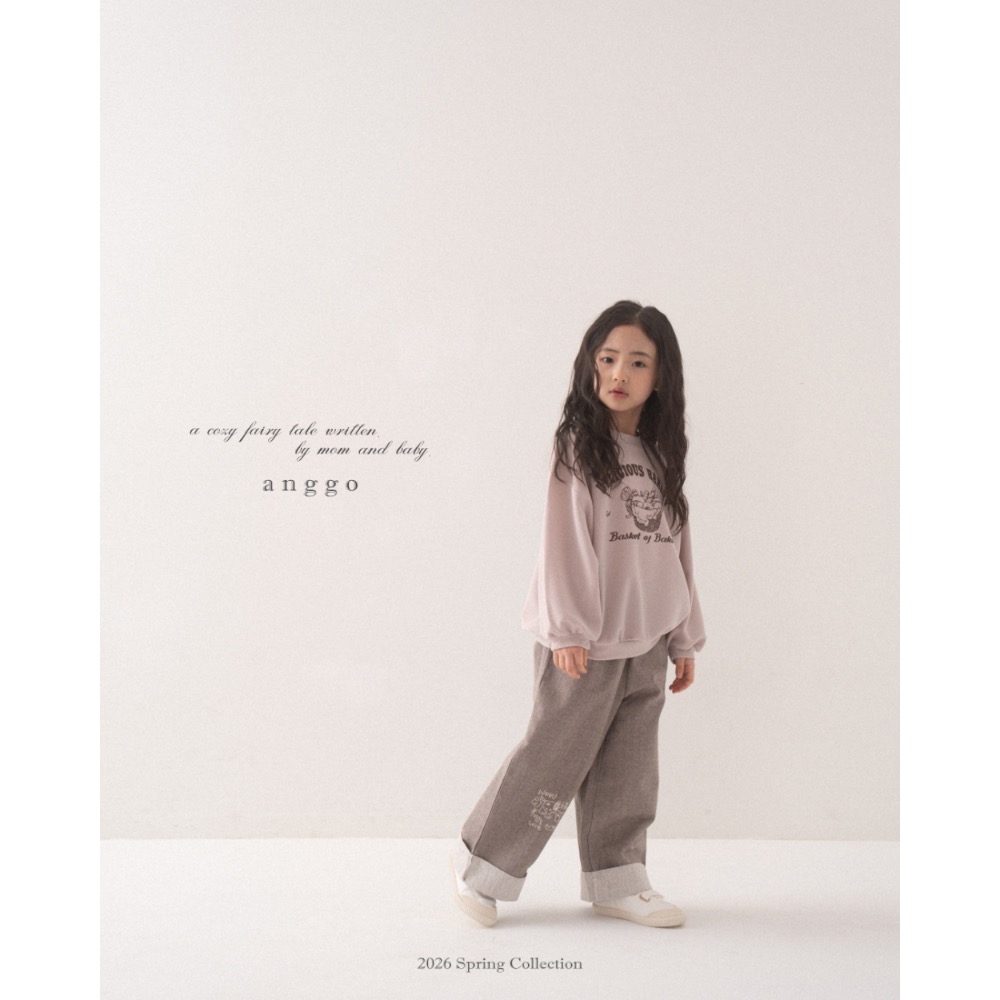 Anggo春季線條小狗反折牛仔褲-細節圖8