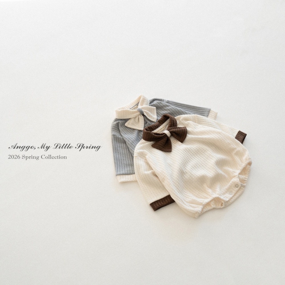 Anggo春季立體壓紋童軍領包屁衣-細節圖3