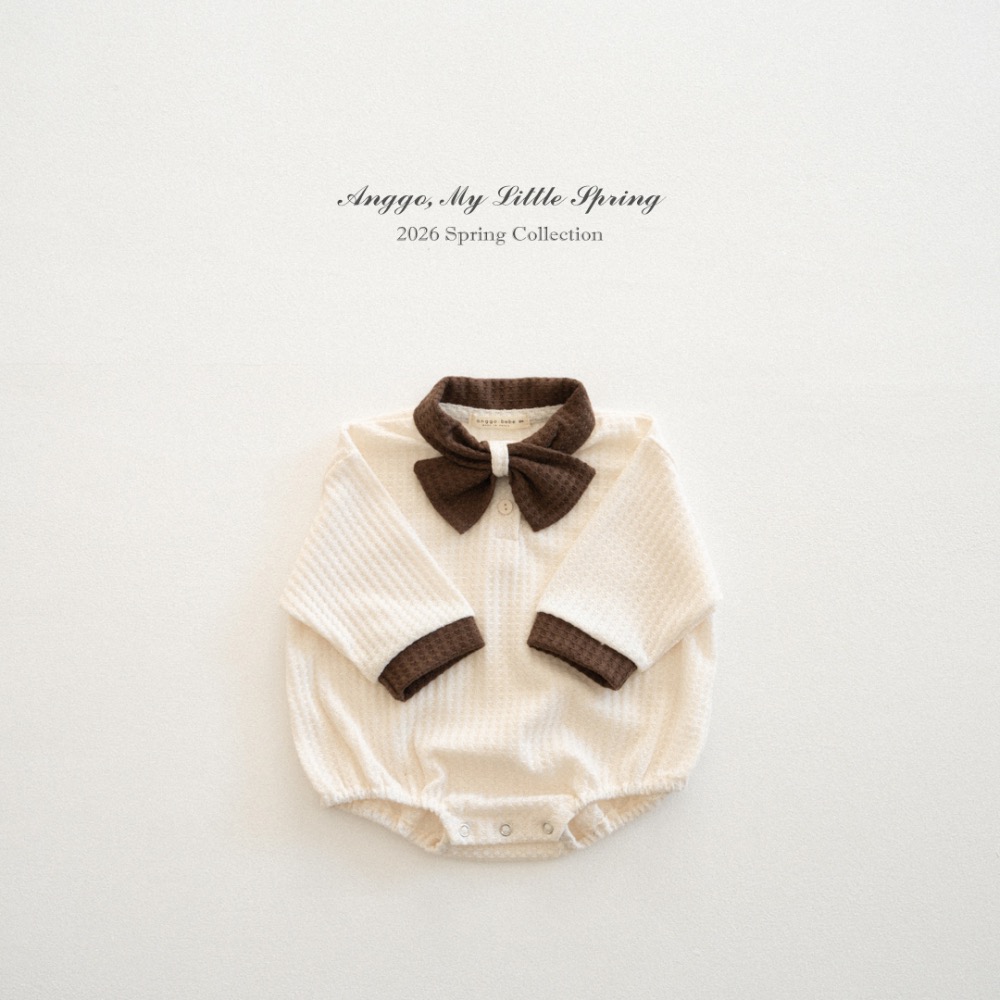 Anggo春季立體壓紋童軍領包屁衣-細節圖4