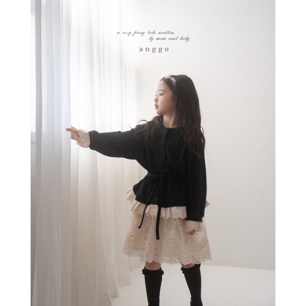 Anggo 春季針織棉綁腰開衫上衣-細節圖6