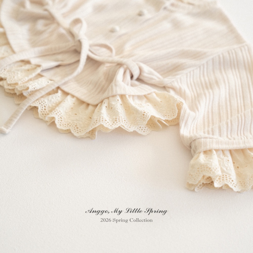 Anggo 春季針織棉綁腰開衫上衣-細節圖11