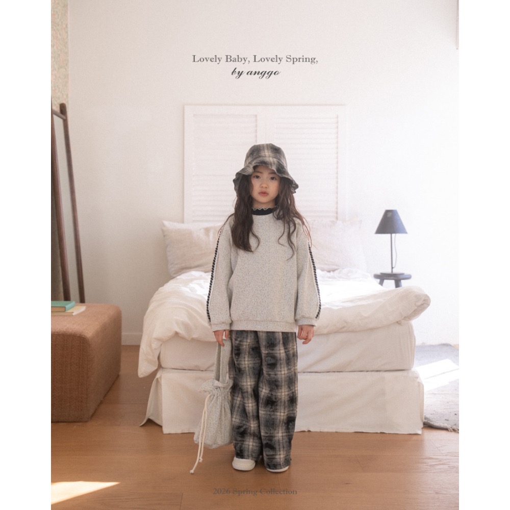 Anggo 春季暈染格子寬長褲-細節圖6