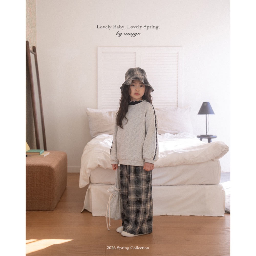 Anggo 春季暈染格子寬長褲-細節圖7