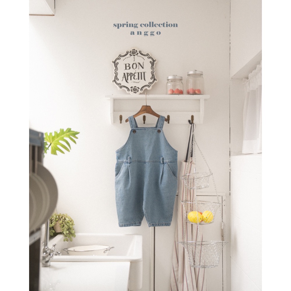 Anggo 春季可愛吊帶長褲-細節圖7