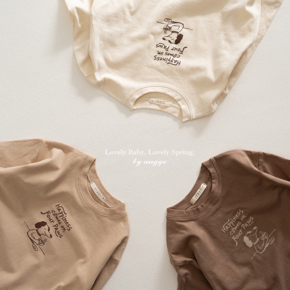 Anggo 春季小狗印花T恤-細節圖3