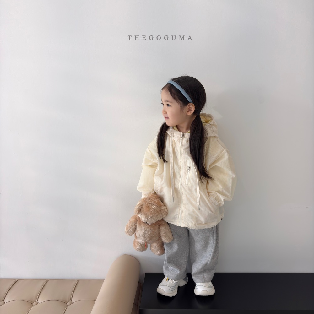 The Goguma春季細格拉鏈風衣外套-細節圖4