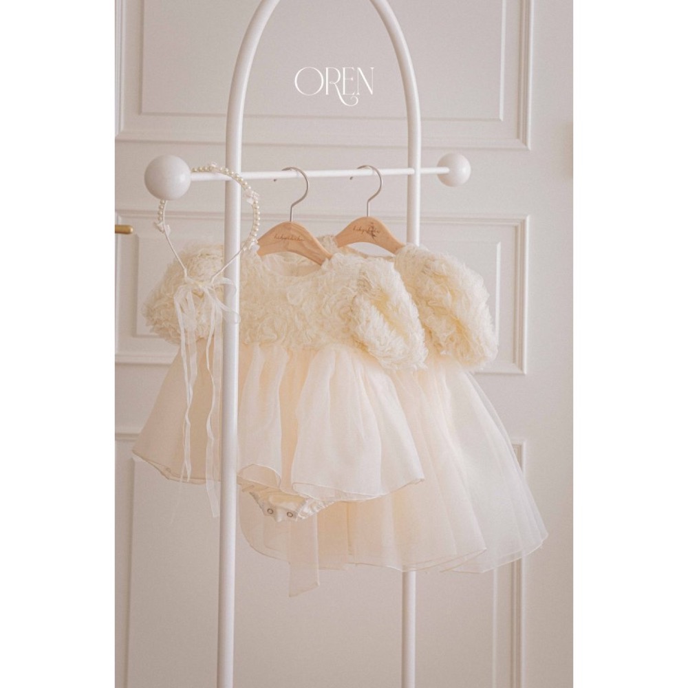 Oren 春季花苞周歲婚禮洋裝/包屁洋裝-細節圖10