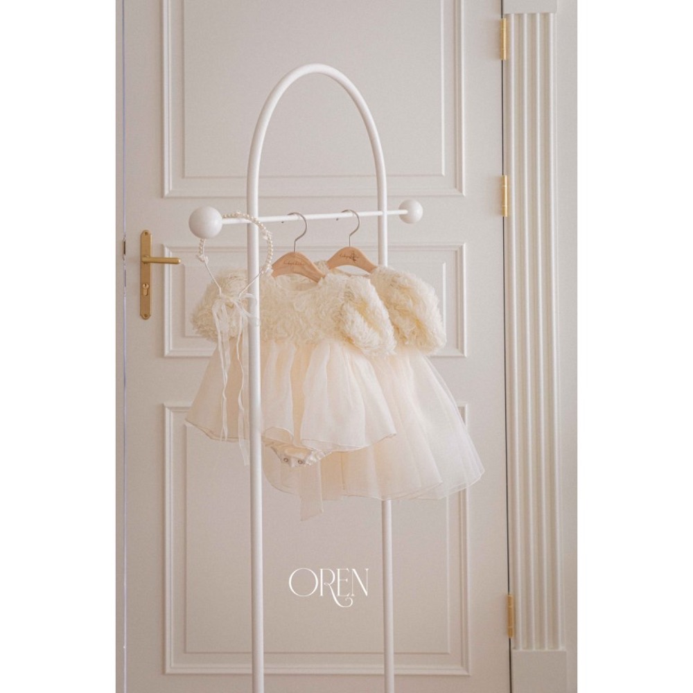 Oren 春季花苞周歲婚禮洋裝/包屁洋裝-細節圖11