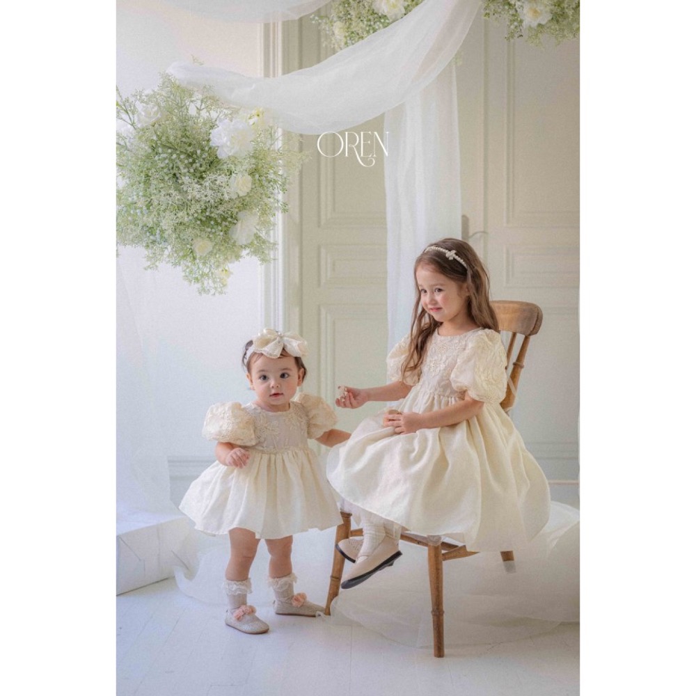 Oren 春季花童周歲婚禮洋裝/包屁洋-細節圖2