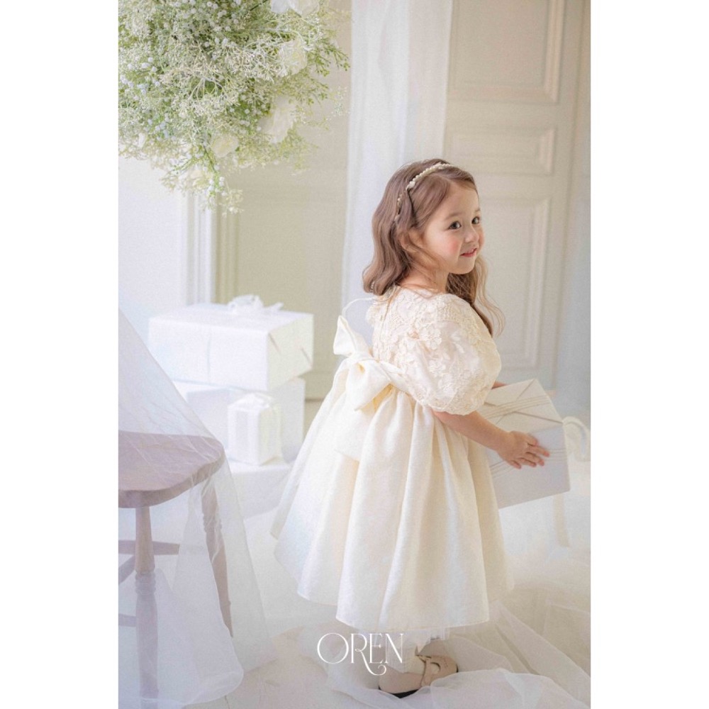 Oren 春季花童周歲婚禮洋裝/包屁洋-細節圖3