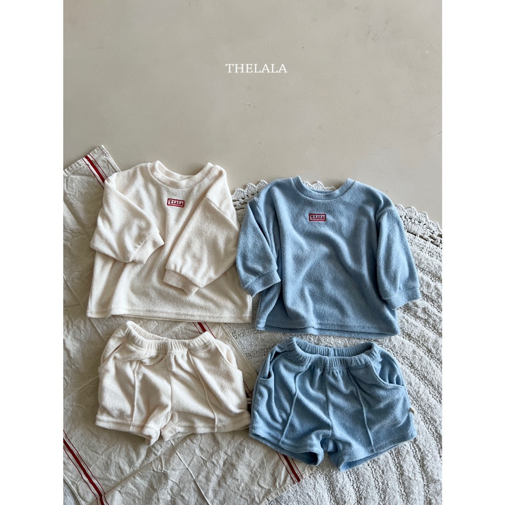 The lala 春季外磨毛簡單短褲套裝-細節圖6