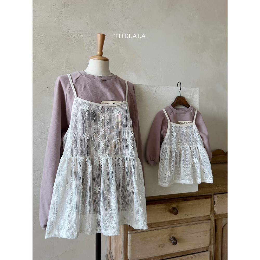 The lala 春季親子母女蕾絲外搭上衣-細節圖6