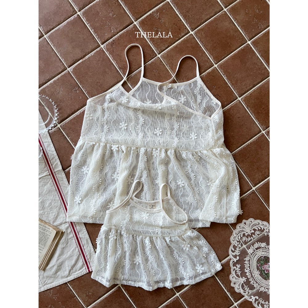 The lala 春季親子母女蕾絲外搭上衣-細節圖9