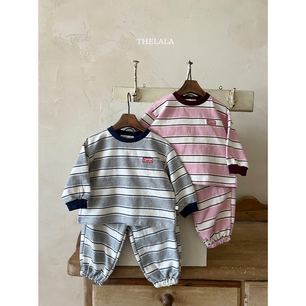 The lala 春季款條紋手足包屁衣/套裝-細節圖4