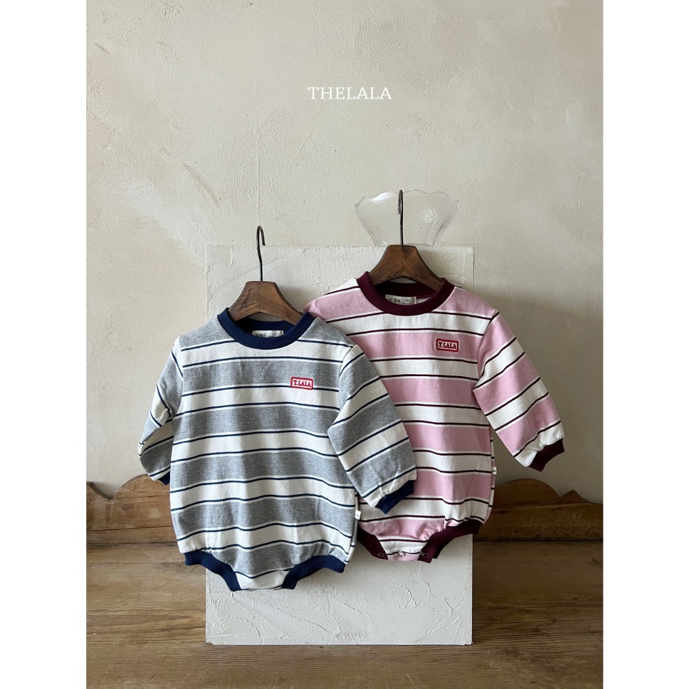 The lala 春季款條紋手足包屁衣/套裝-細節圖5