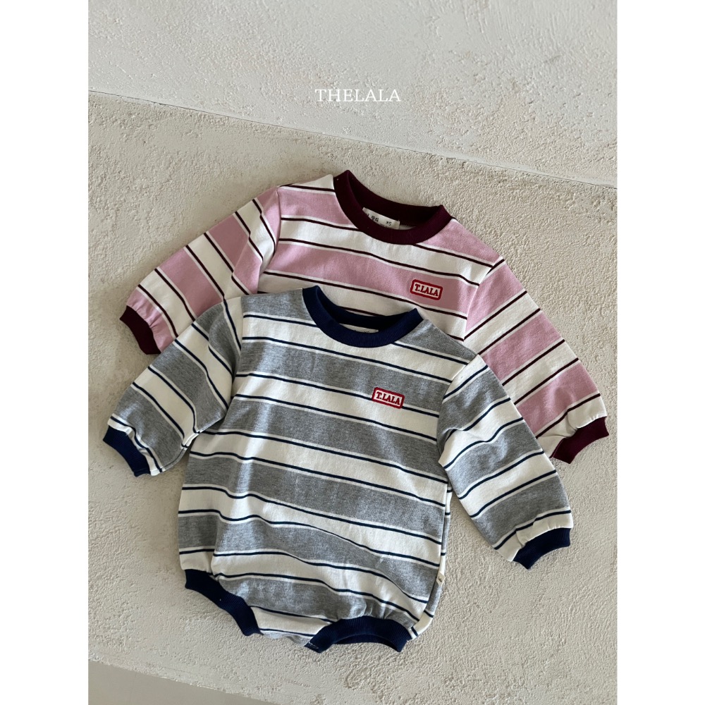 The lala 春季款條紋手足包屁衣/套裝-細節圖7