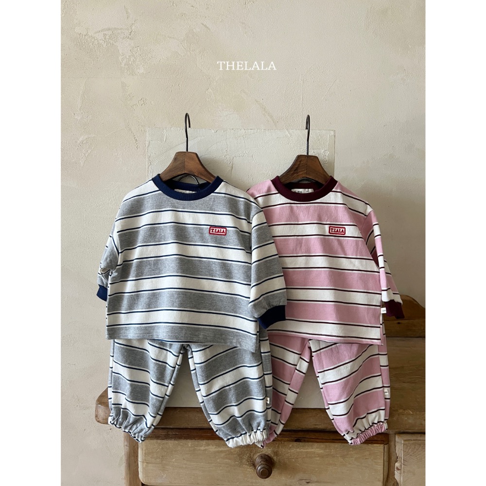 The lala 春季款條紋手足包屁衣/套裝-細節圖8