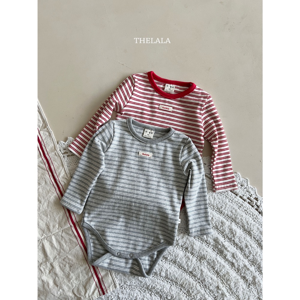 The lala 春季居家條紋包屁衣-細節圖2