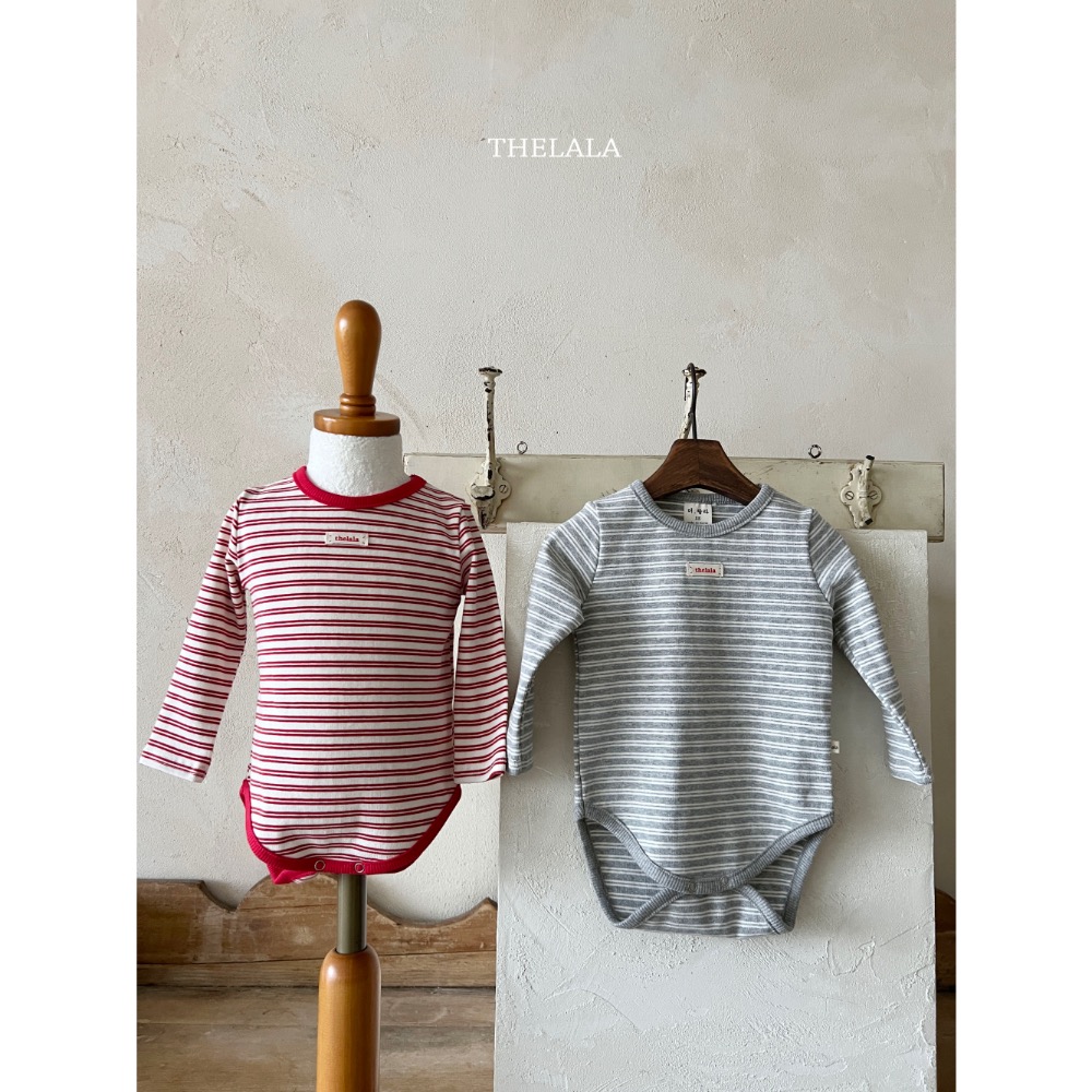 The lala 春季居家條紋包屁衣-細節圖3