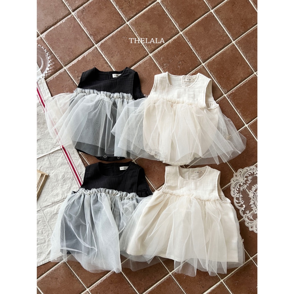 The lala春季氣質花束背心洋裝/包屁洋-細節圖5