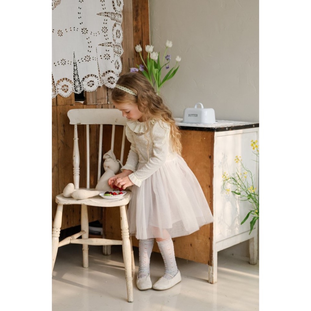 Flo 春季網紗蕾絲背心洋裝-細節圖5