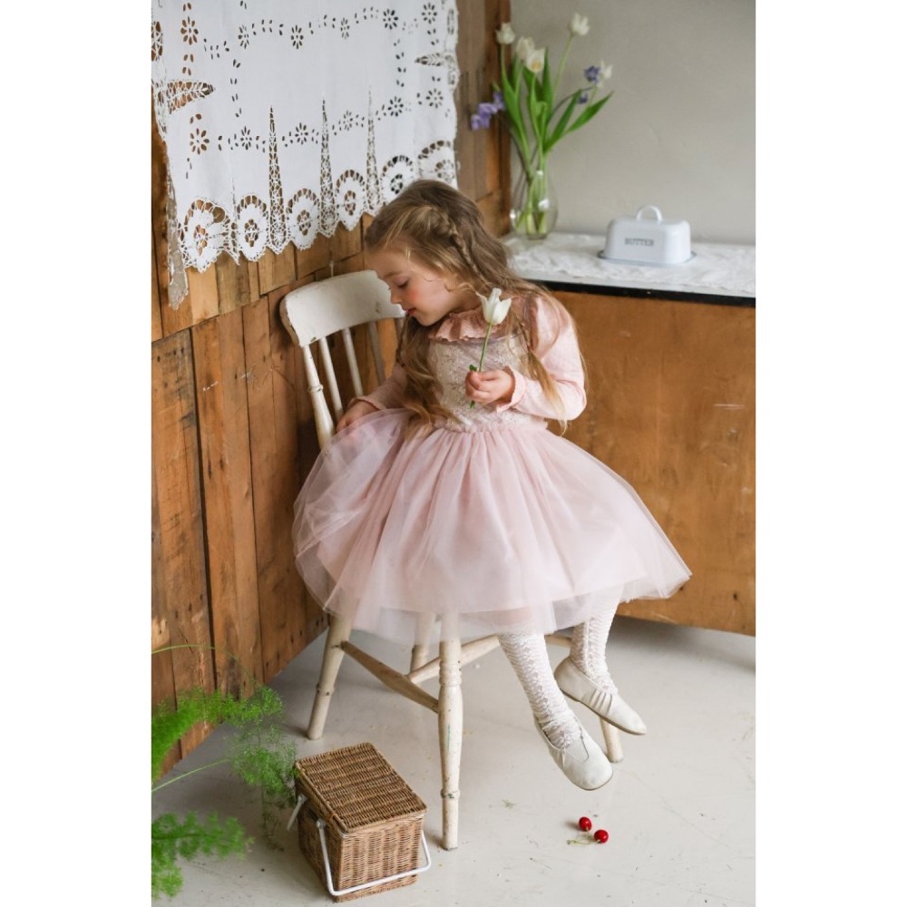 Flo 春季網紗蕾絲背心洋裝-細節圖7