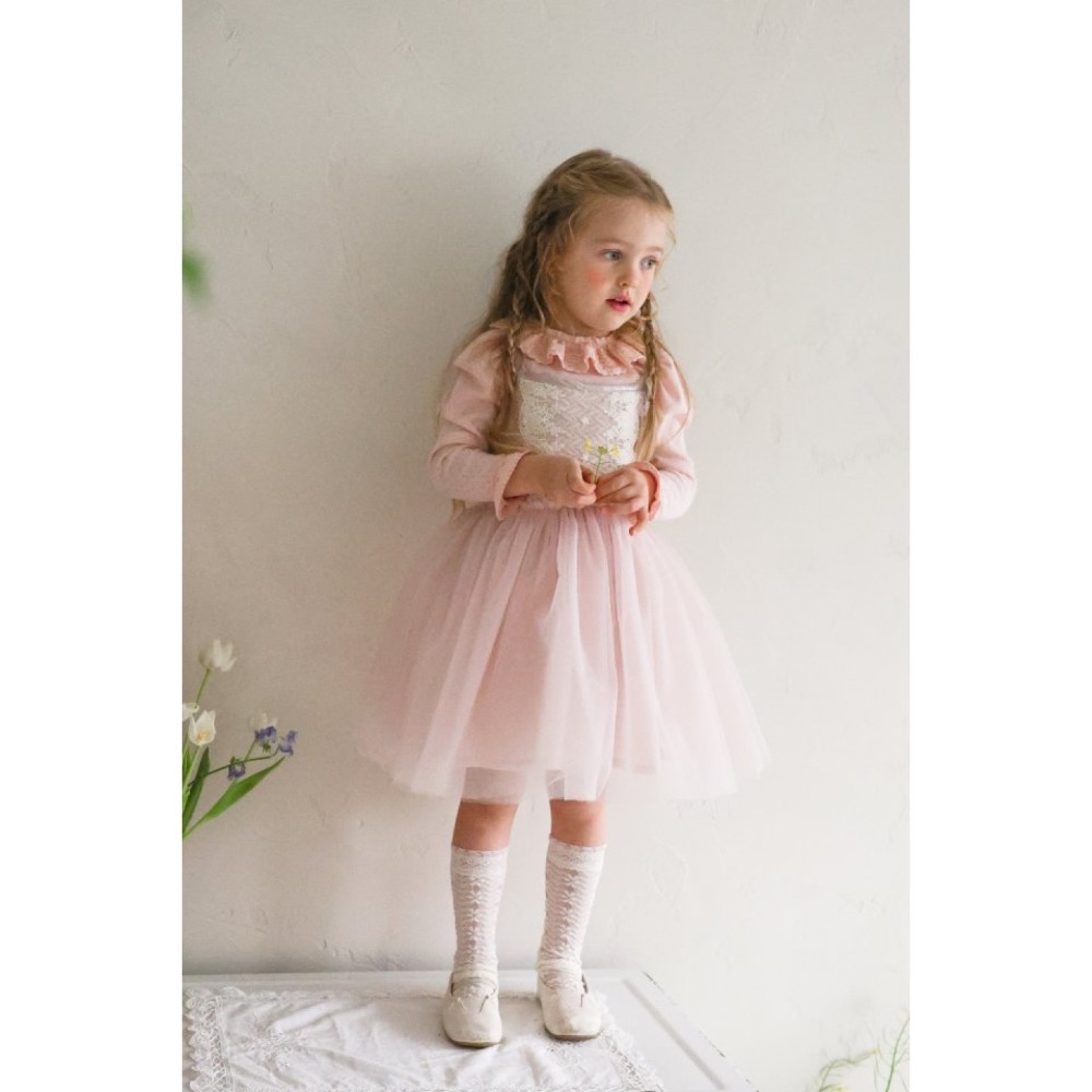 Flo 春季網紗蕾絲背心洋裝-細節圖8