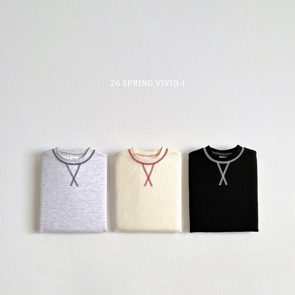 VIVID 春季撞色車線大學T-細節圖2