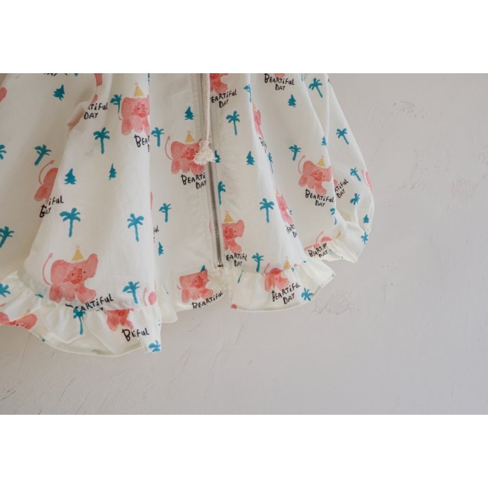 Flo 春季荷葉邊可愛點點花朵外套-細節圖9