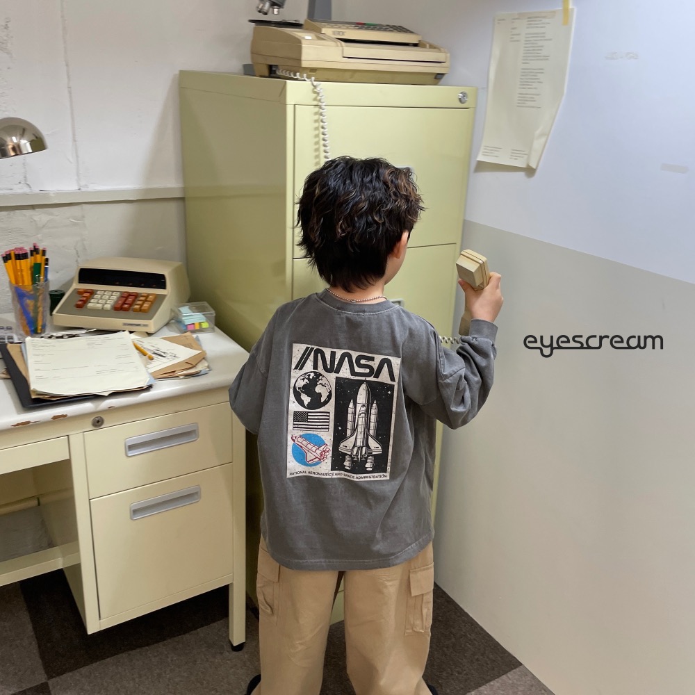 EYESCREAM春季外太空火箭印花親子上衣-細節圖5