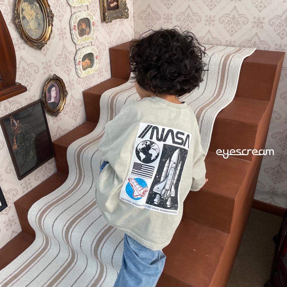 EYESCREAM春季外太空火箭印花親子上衣-細節圖6
