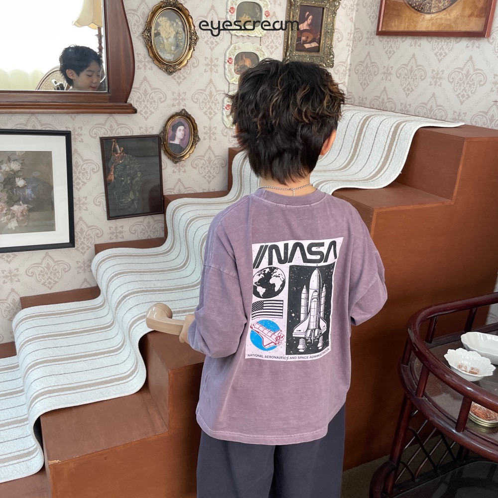 EYESCREAM春季外太空火箭印花親子上衣-細節圖9