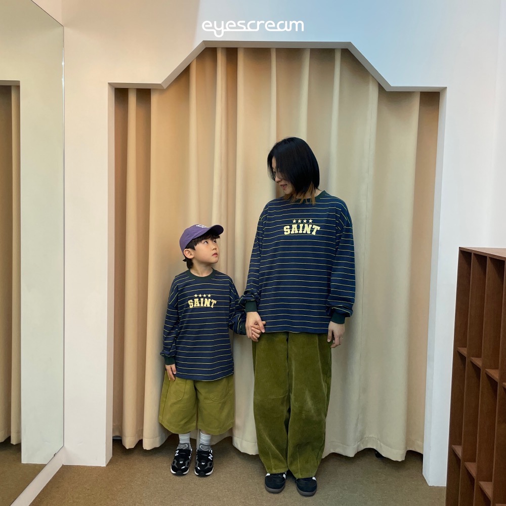 EYESCREAM春季橫條紋星星親子T-細節圖2