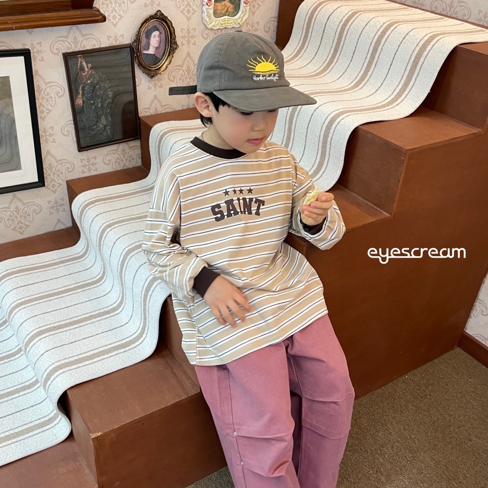 EYESCREAM春季橫條紋星星親子T-細節圖8