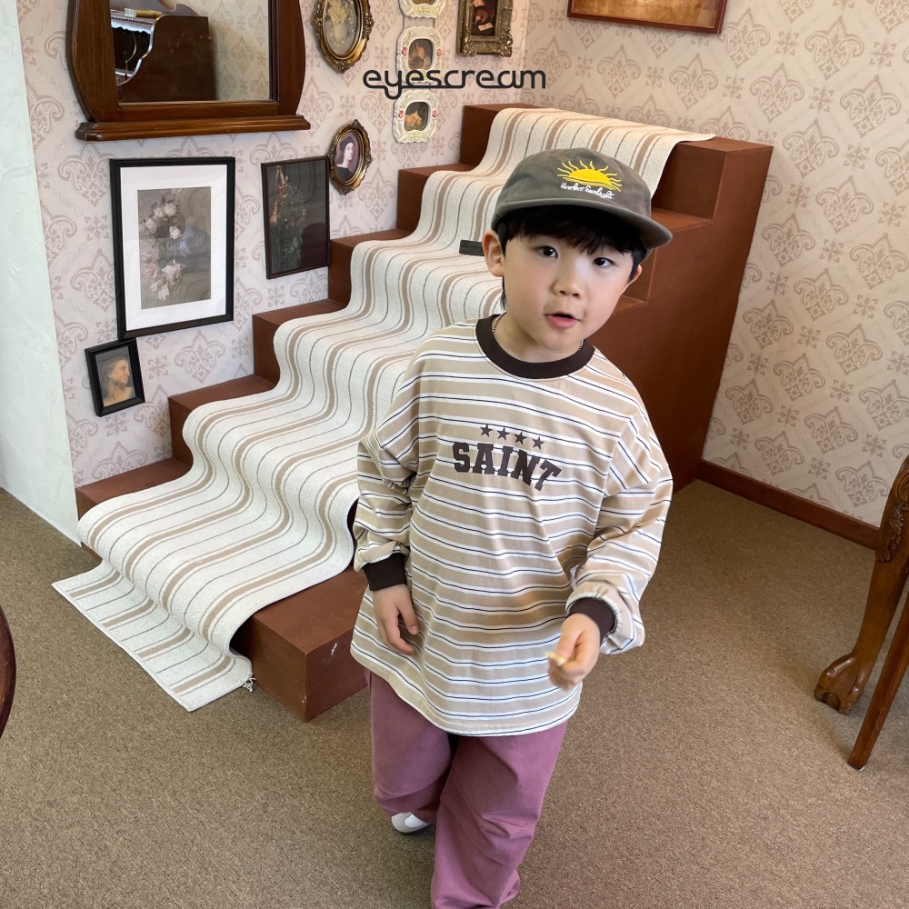 EYESCREAM春季橫條紋星星親子T-細節圖9