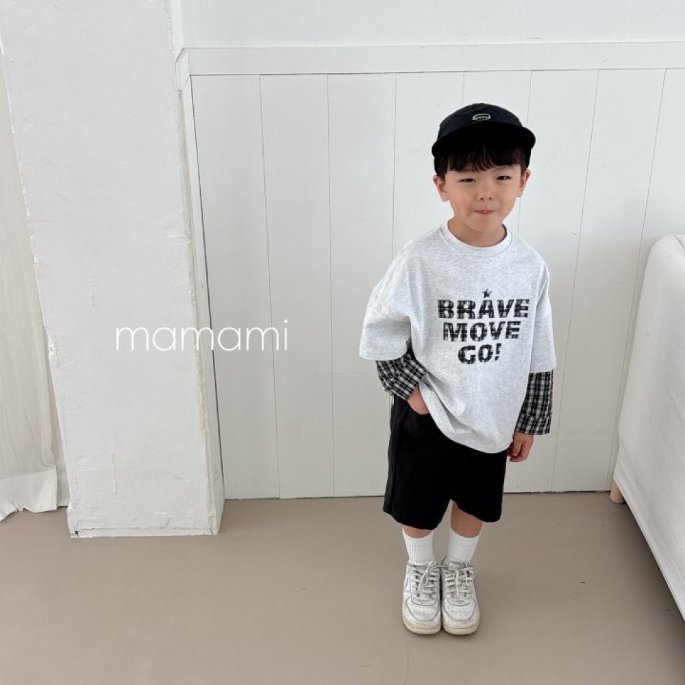 MAMAMI 春季假兩件格子T恤-細節圖2