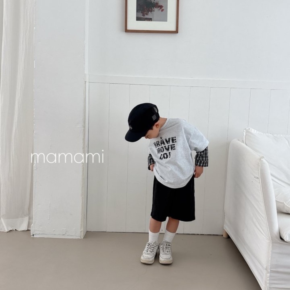 MAMAMI 春季假兩件格子T恤-細節圖3