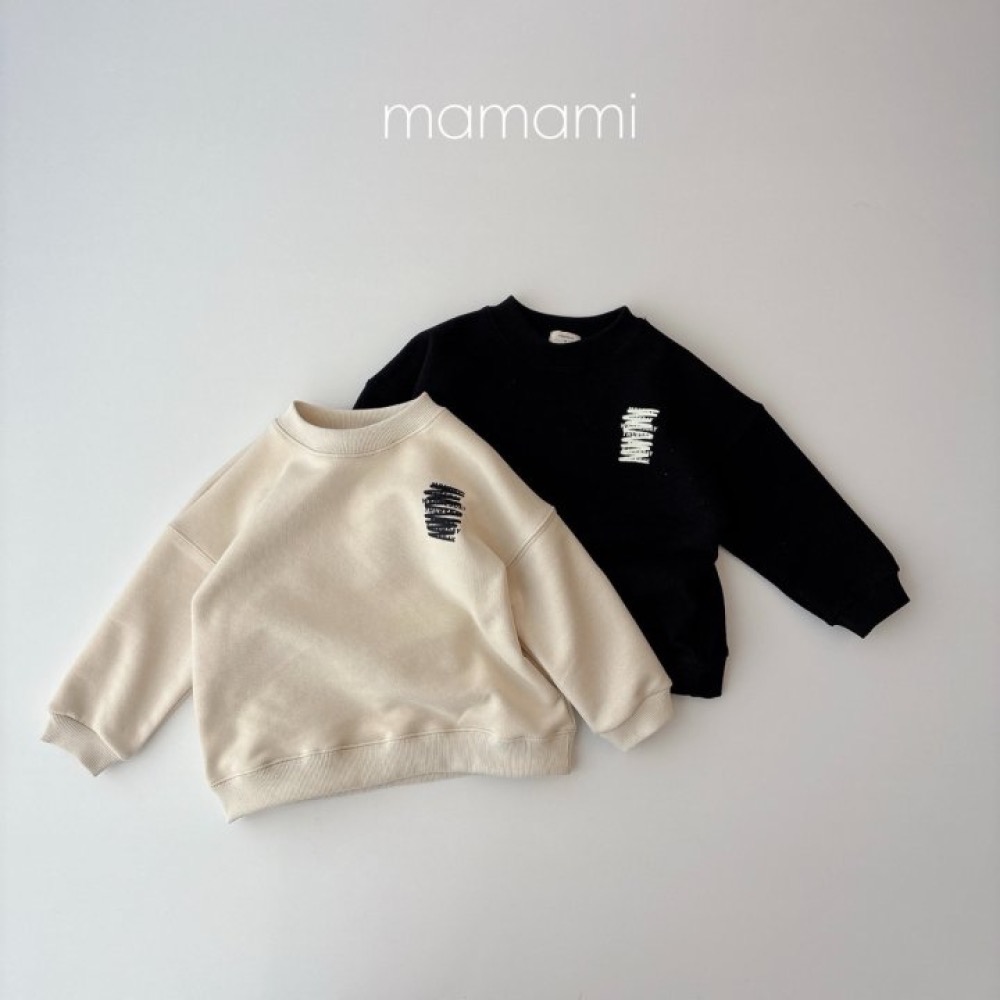 MAMAMI 春季塗掉字母設計大學T-細節圖2