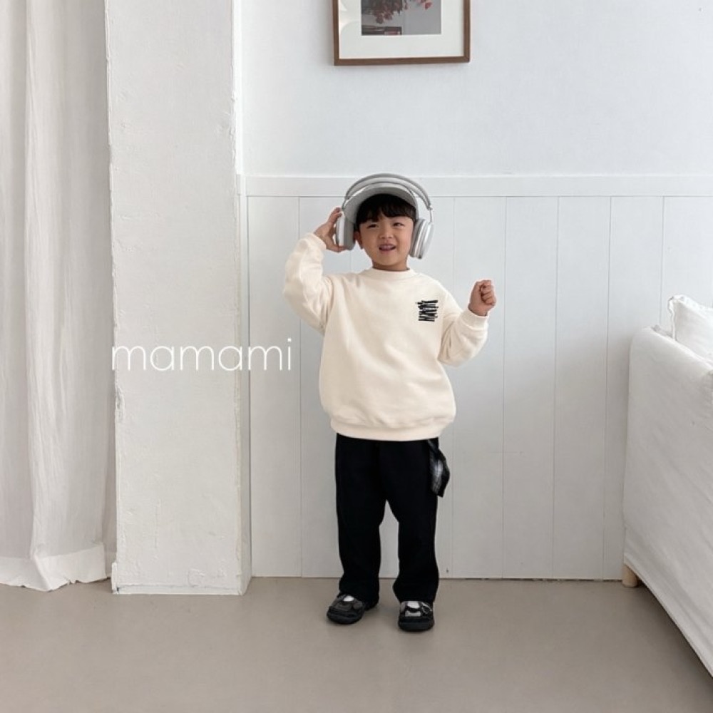 MAMAMI 春季塗掉字母設計大學T-細節圖4