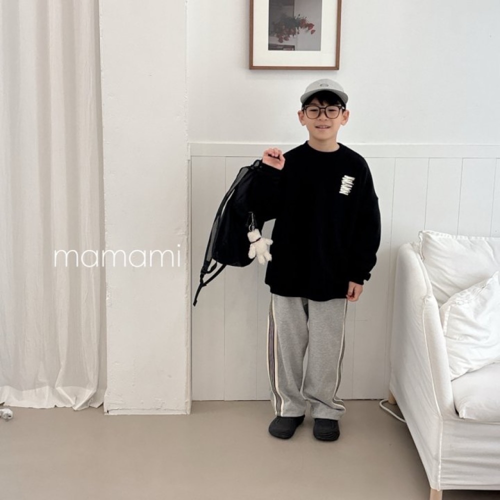 MAMAMI 春季塗掉字母設計大學T-細節圖8