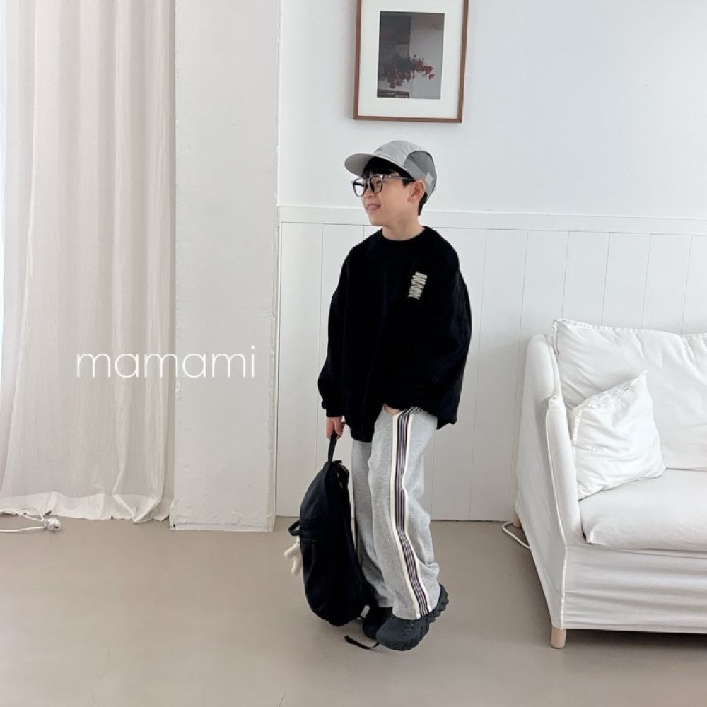 MAMAMI 春季塗掉字母設計大學T-細節圖9