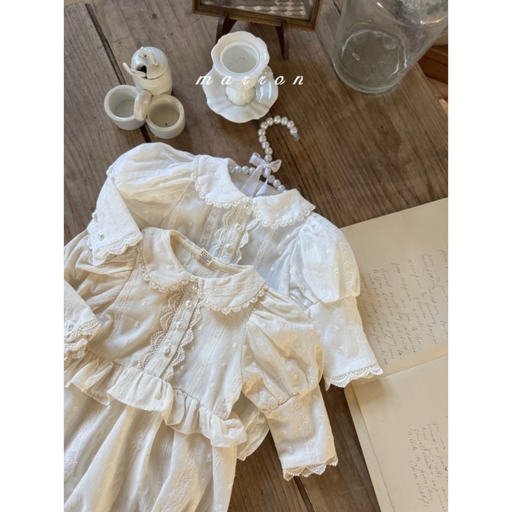 Marron 春季立體雕花包屁衣-細節圖2